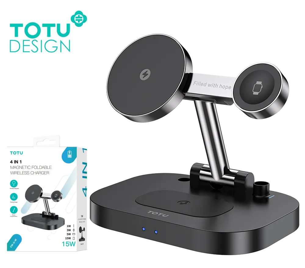 TOTU 4IN1 Magnetic Foldable Wireless Charger (CW-2-W)
