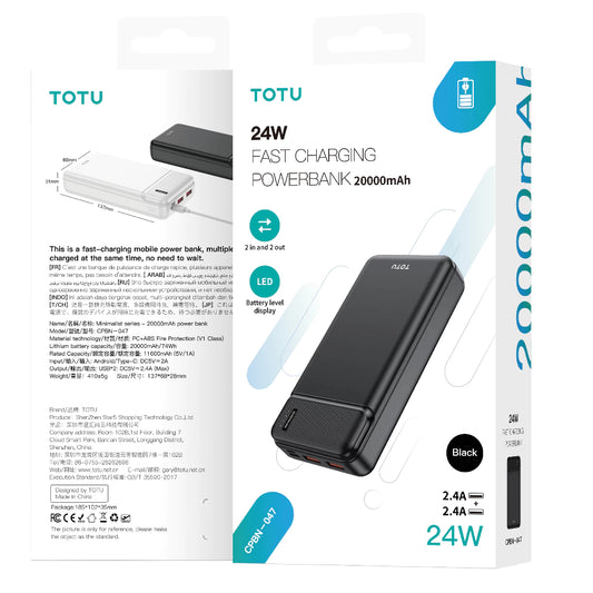 TOTU FAST CHARGING POWERBANK 10000mA (CPBN-046)